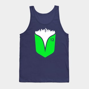 Seattle Feather Skyline - on Dark Tank Top